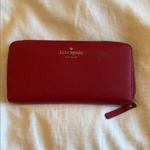Kate Spade Cherry Red Zip Wallet